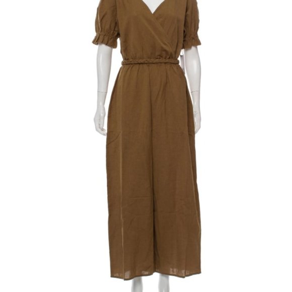 Apiece Apart Chabrol Puff Sleeve Wrap Jumpsuit (size 6) - Picture 2 of 3